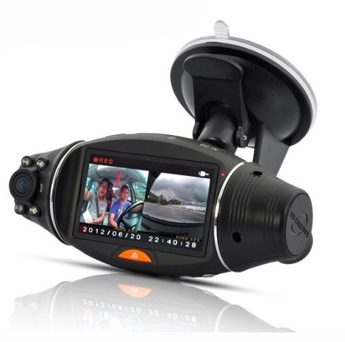 2.7 Inch rotatable Screen Dual Camera Car DVR with GPS Logger and GPS Sensor night vision SC310