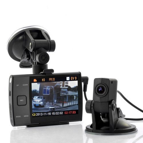 BW® 3.5 Inch Display HD 720p Dual Camera (forward and rear view) Car DVR video recorder S3000L