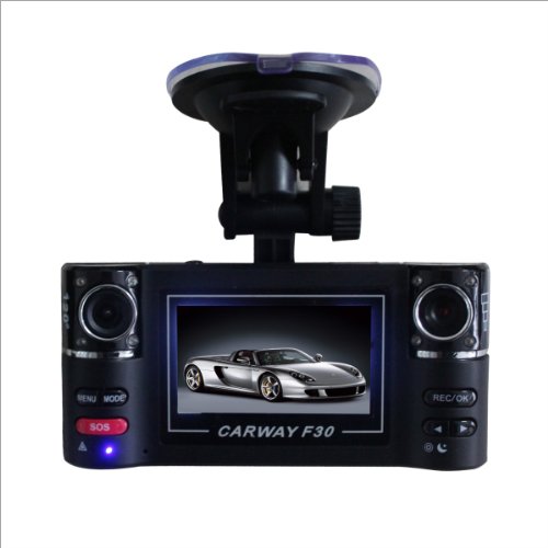 Camera Lens F30 HD Dual Car Vehicle DVR Cam Dash Video Recorder Lights