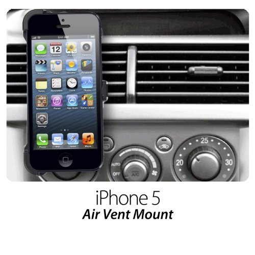Dedicated Air Vent Car Holder Mount Black Vehicle Louvers Phone Cradle Mount For Apple Iphone5S Iphone5 (Iphone5S/5-Air Vent Holder)