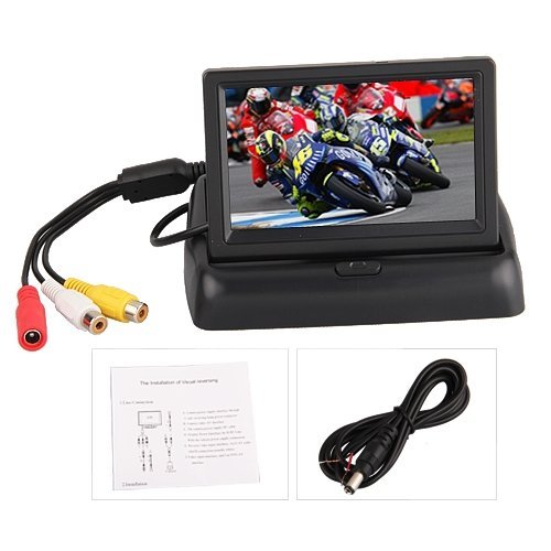 BW® 4.3″ Foldable Digital TFT LCD Car Rear View Backup Monitor for CCTV Camera DVD