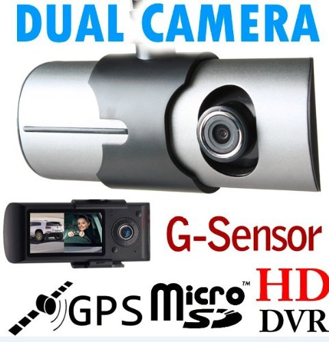 2.7″140° Dual Lens Dash Board Camera Car DVR Black Box Video Recorder+GPS Logger