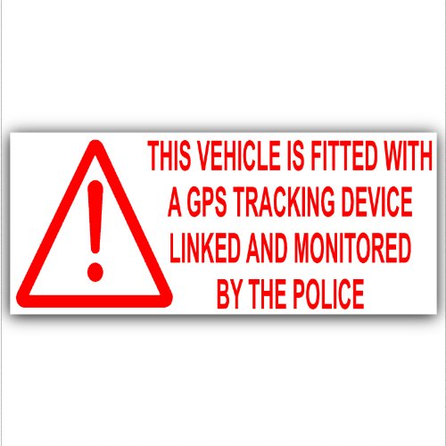 GPS Vehicle Alarm Tracker Security Alarm Stickers Signs 200mm For Any Car, Van, Truck Or Bus