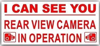External Sticker “I Can See You” Rear View Camera In Operation – Security Warning -200mm x 87mm-CCTV Sign for Van,Lorry, Truck, Taxi, Bus, Mini Cab, Minicab