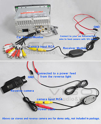 Wireless backup camera with wireless module