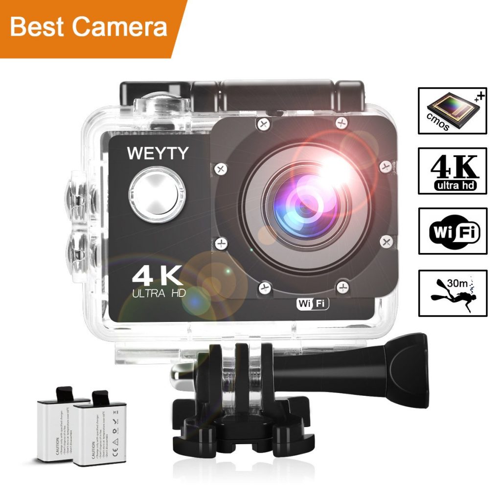 Action Camera WeyTy X6S 4K 30m Underwater Camera 16MP Wifi Sport Camera 170°Wide Angle – Waterproof